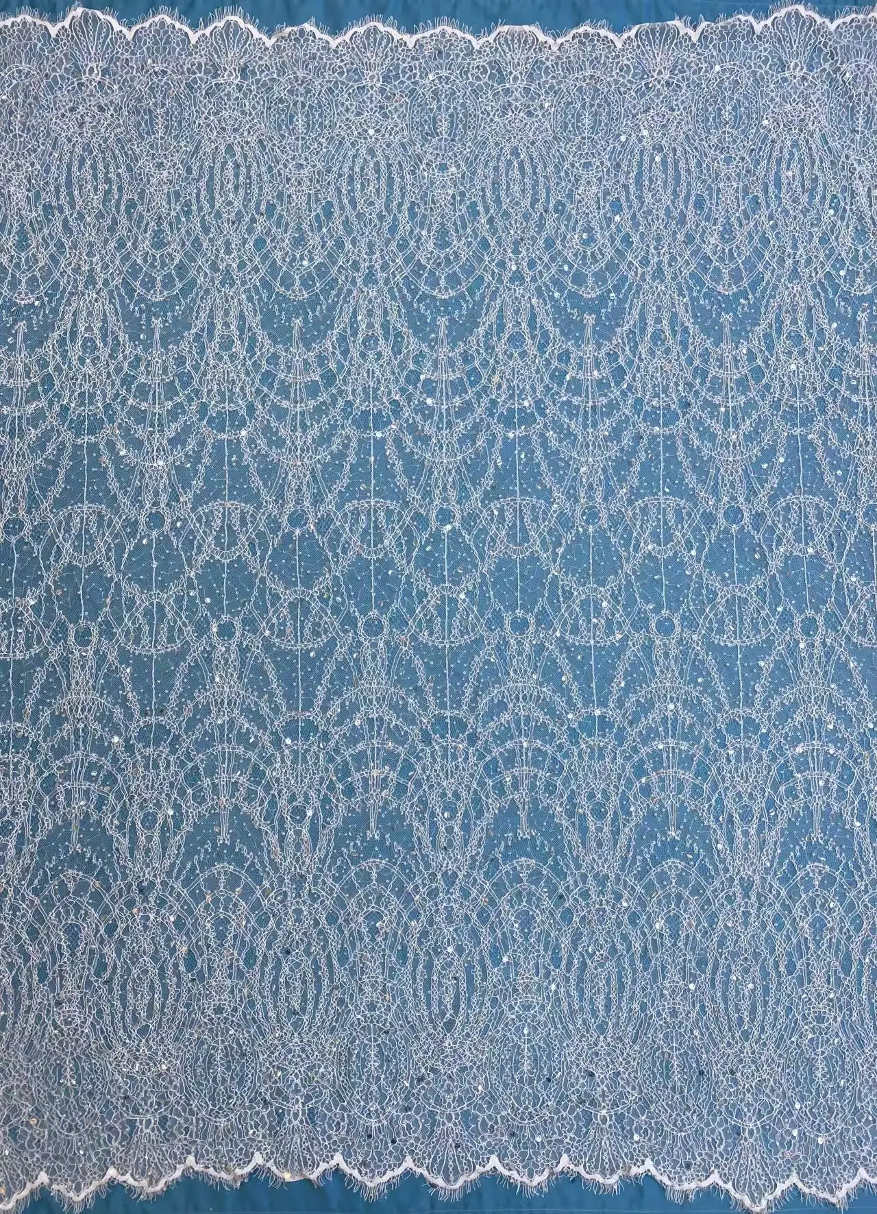 2026 Latest Beaded Lace Fabric For Wedding High Quality African Lace Fabric French Mesh Lace Fabric With Beads For Party AX2601