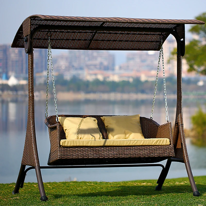 

Outdoor Swing Hanging Chair Indoor Double Cradle Chair Balcony Rattan Chair