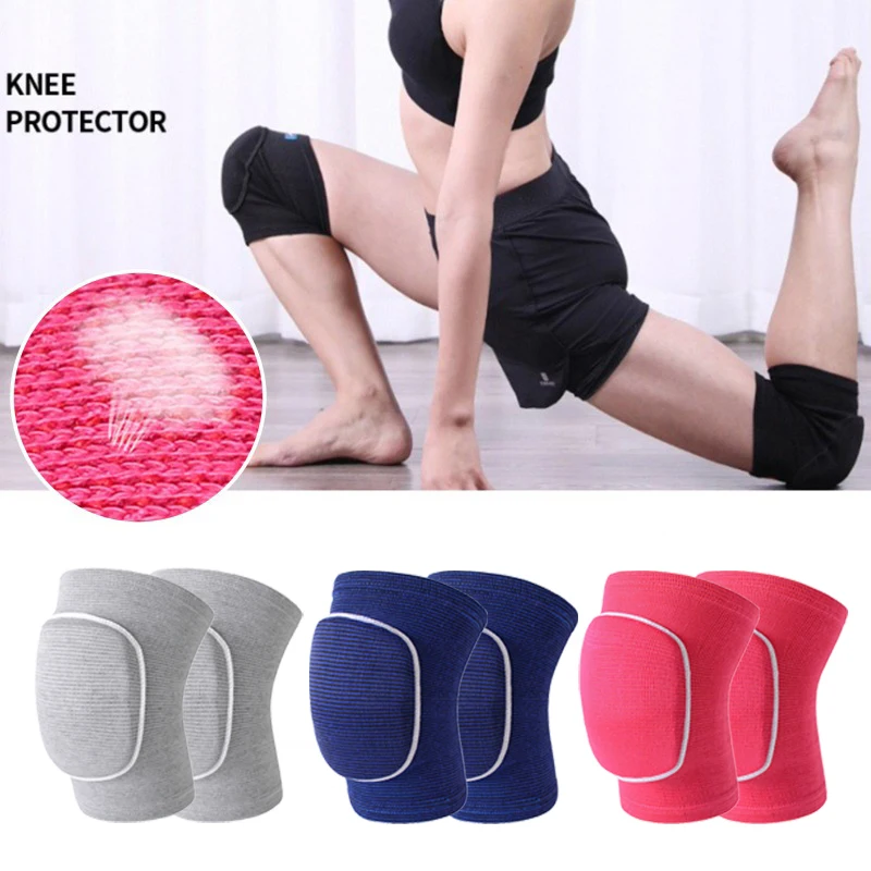 1 PC กีฬาการบีบอัดเข่า Pads เข่า Protector หนาฟองน้ําเข่ารั้งสนับสนุนสําหรับเต้นรําออกกําลังกายการฝึกอบรม