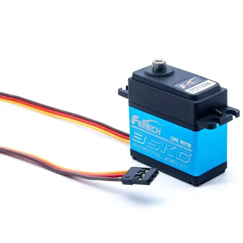 2 uds 35kg.cm Servo Digital FT7135M alto par 180 °   Servomotor de engranaje de acero sin control, para coches robots RC, barcos, aviones