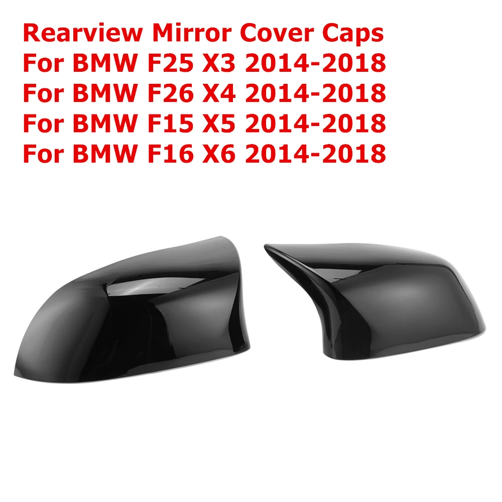 

1 Pair Rearview Mirror Cover Caps M-Style Wing Side Mirror Cover For BMW F25 X3 F26 X4 F15 X5 F16 X6 2014-2018