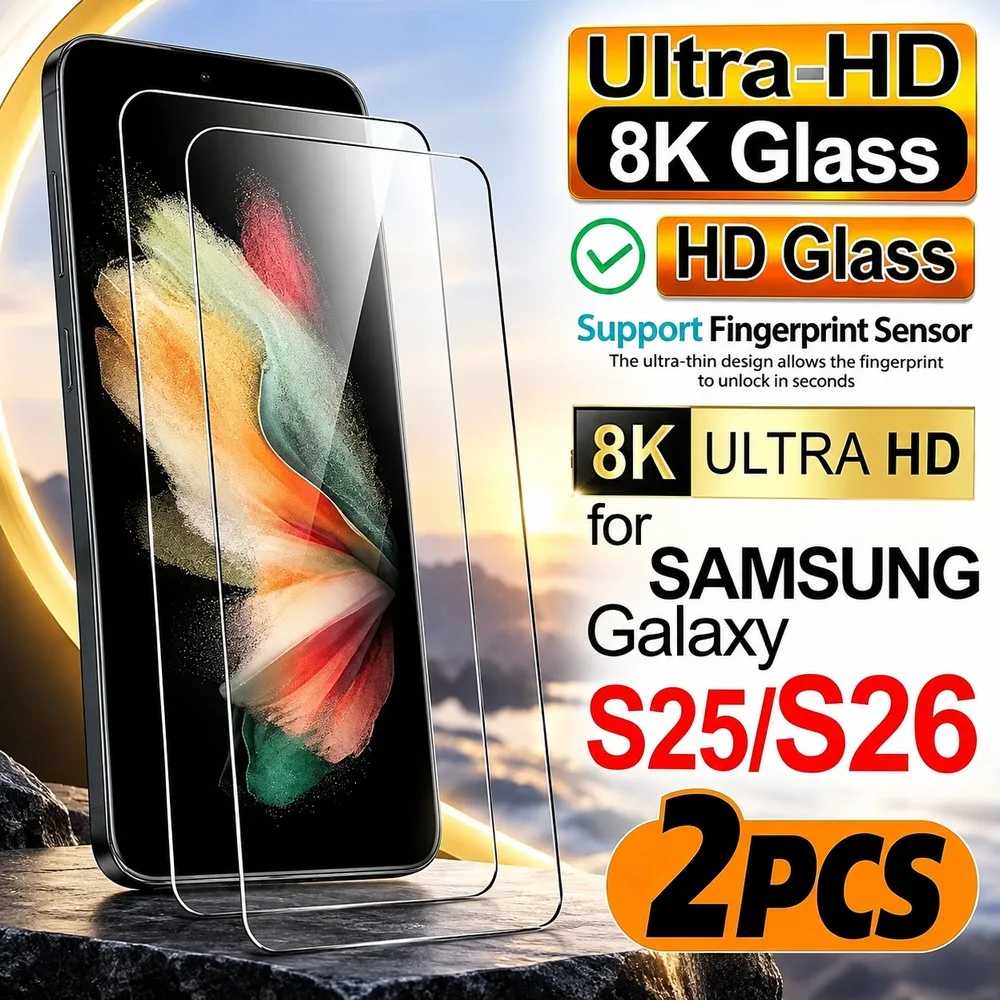 2PCS Screen Protector For Samsung Galaxy S21 5G S21 FE 5G S26 Ultra S26+ Tempered Glass For Samsung Galaxy S26 S26 FE S25 Ultra