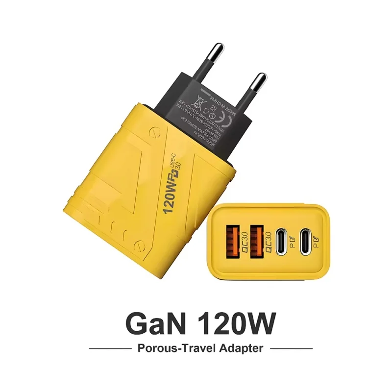 USB C PD Charger 4 Ports Quick Charge 3.0 Type C USB Phone Chargers Adapter Fast Charging For iPhone 17 16 15 Samsung Xiaomi