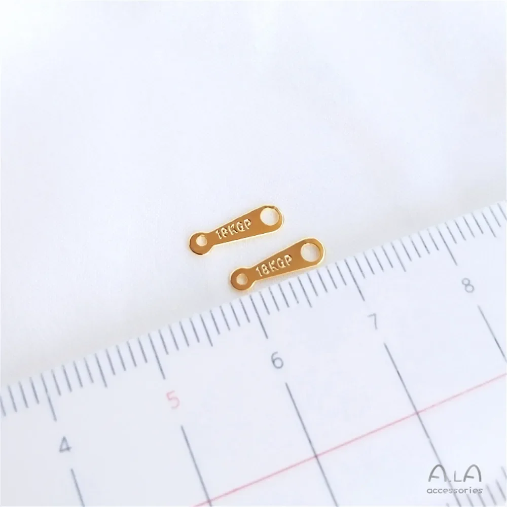 

14K Gold Plated Diy diy accessories accessories double hole link buckle necklace bracelet end 8 figure piece