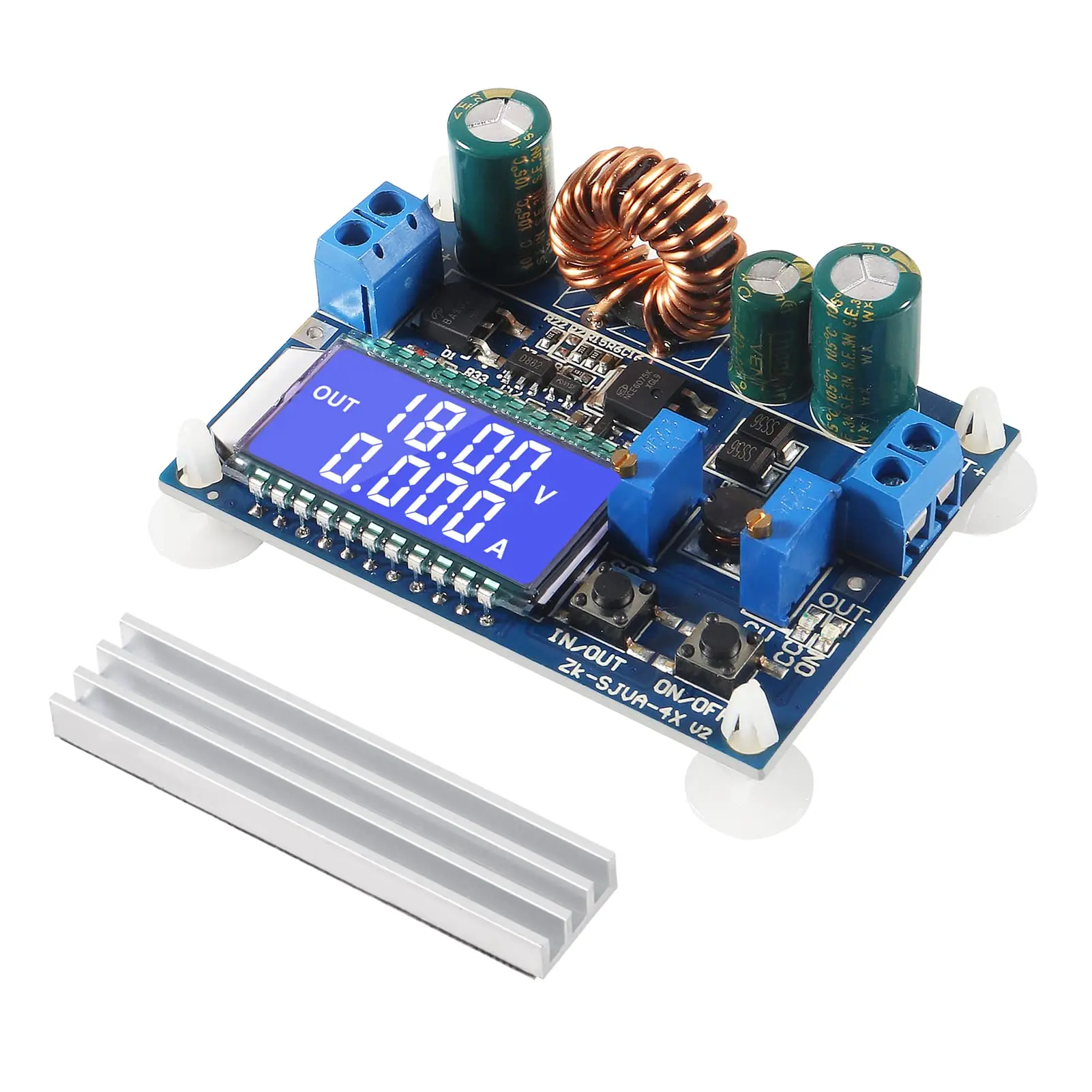 DC-DC Buck Boost Converter Module 5.5-30V to 0.5-30V 4A 35W Adjustable Step Up Down Voltage Regulator LCD Digital Voltmeter