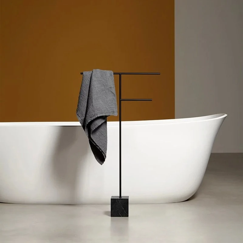 Bathroom stainless steel Towel rack Tissue holder Marble floor type No punching