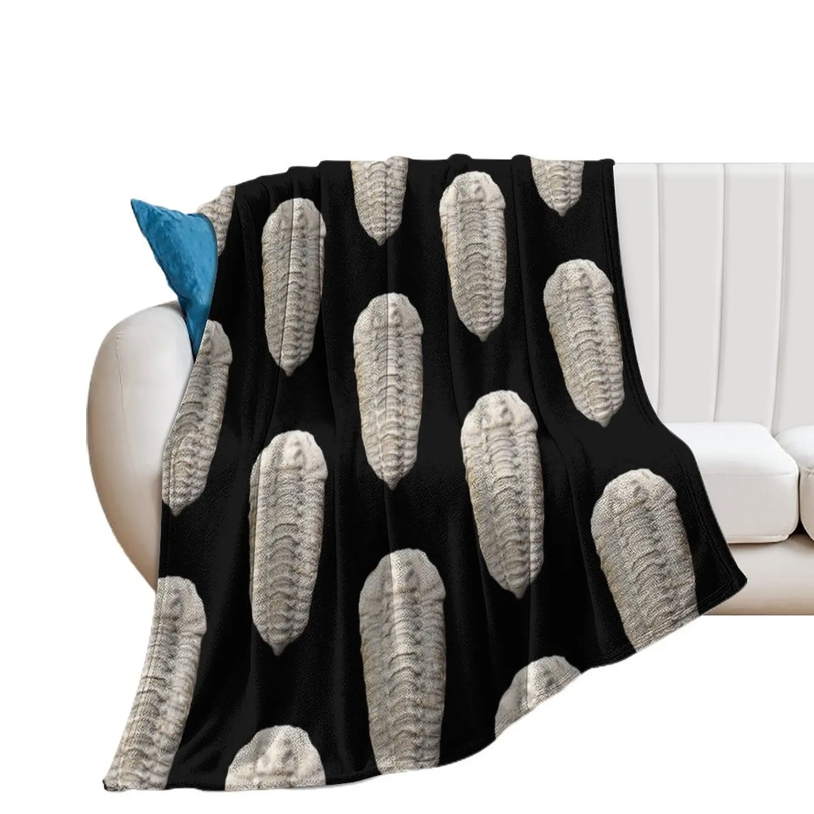 Trilobite- Fossil Throw Blanket Shaggy Summer Beddings Blankets