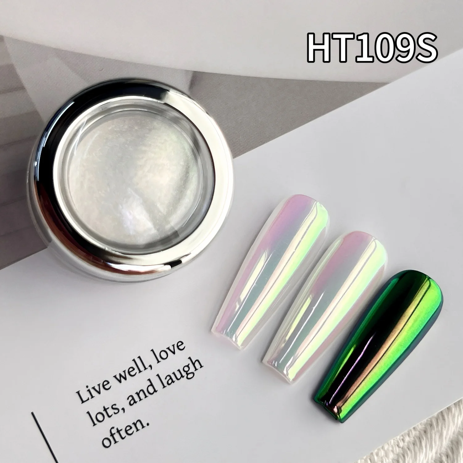 Nieuwe 16 kleuren Aurora Magic Mirror Powder Nail Glitter Chrome Pigment Dust Effect voor Nail Art Decor Manicure Design