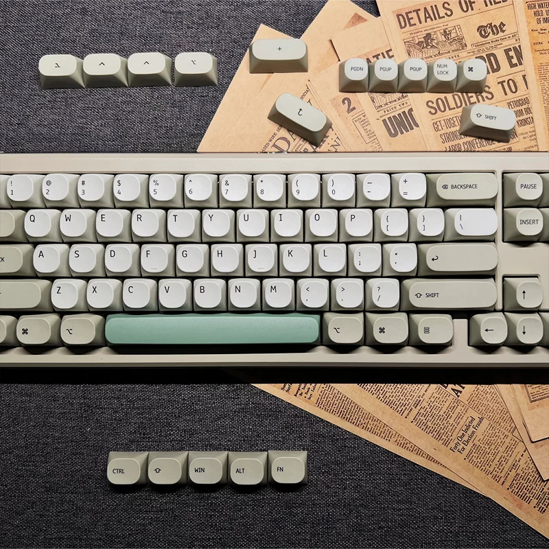 

idobao 1PC Retro MA Spacebar Keycaps 6.25U Green PBT Caps for MAC Keyboard Extra Blank Space Bar Key 1 Piece Keycap Only