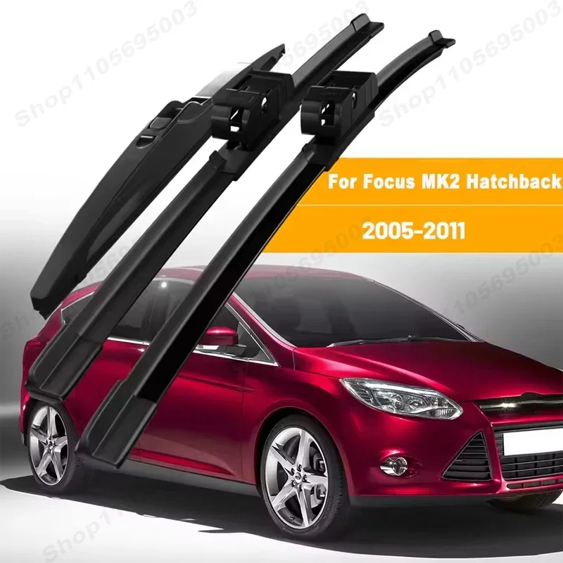For Ford Focus MK2 Hatchback 2005-2011 1set Front & Rear Windshield Wiper Blades Windscreen Wipers 2006 2007 2008 2009 2010