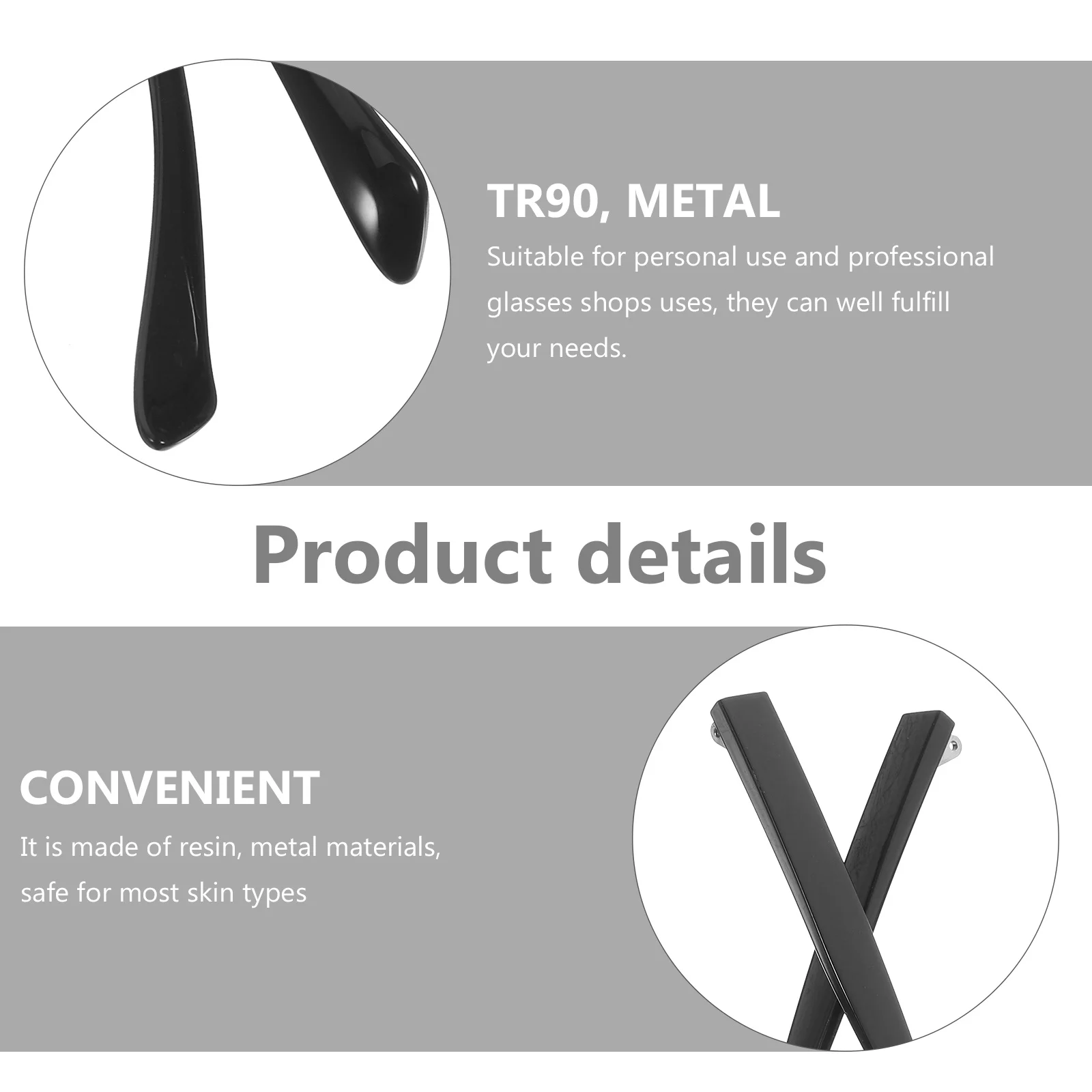 

1 Pair Eyeglasses Replacement Temple Glasses Repair Kit Durable Unisex Parts Accessories Labor Protection Use