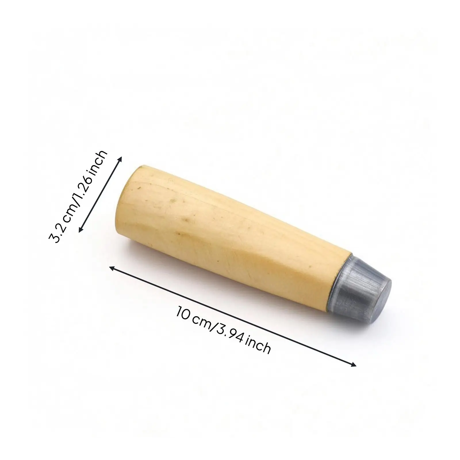 Woodcraft Tool Grip with Metal Ferrule for Kitchen Knife Renovation Turned Tapered Handle 3 Pack