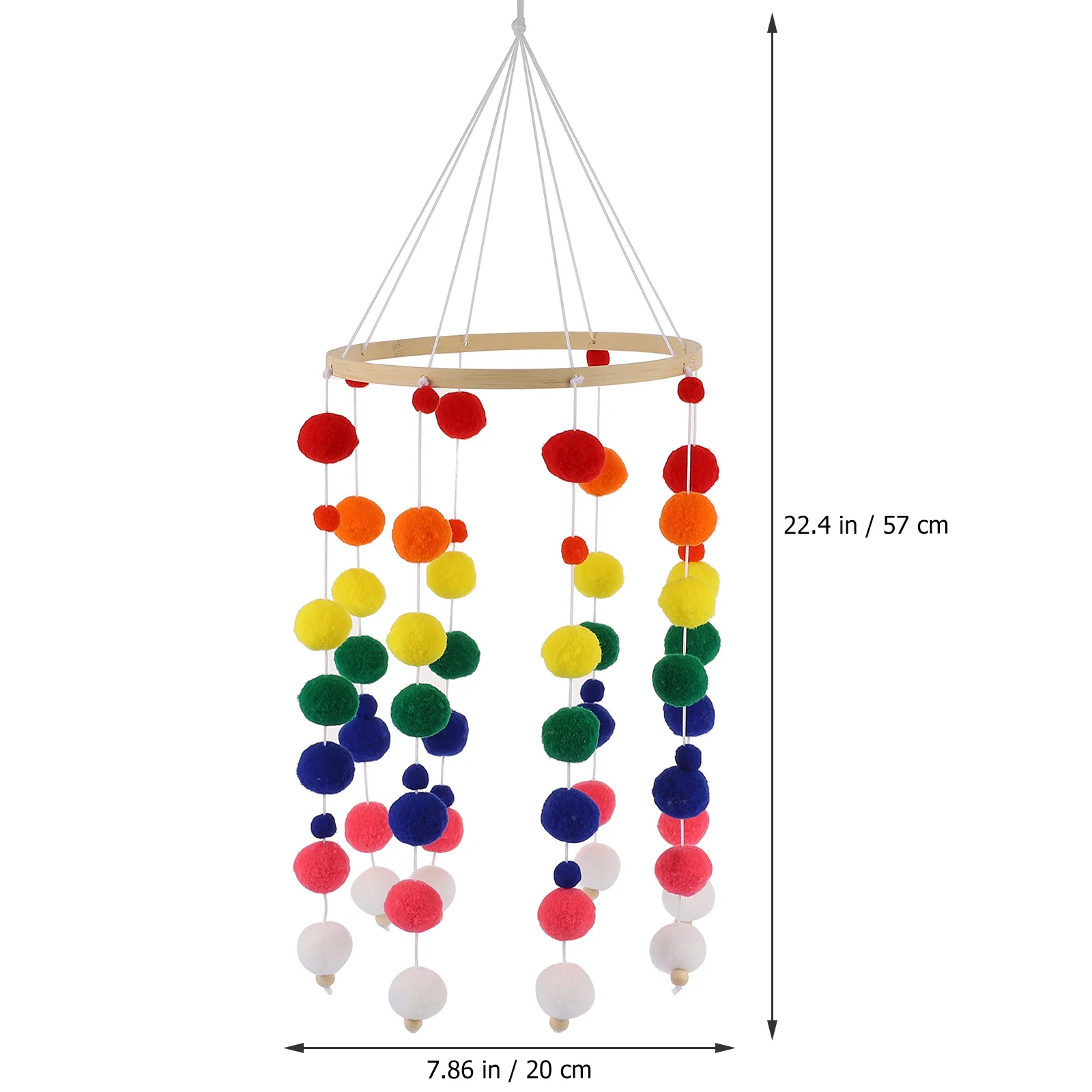 1 مجموعة الخشب والمواد البولي بروبيلين لطيف الكرة الرياح الرنين ديكور للحضانة غرفة الاطفال المنزل مكتب سيارة مول الديكور استحمام الطفل عيد الميلاد