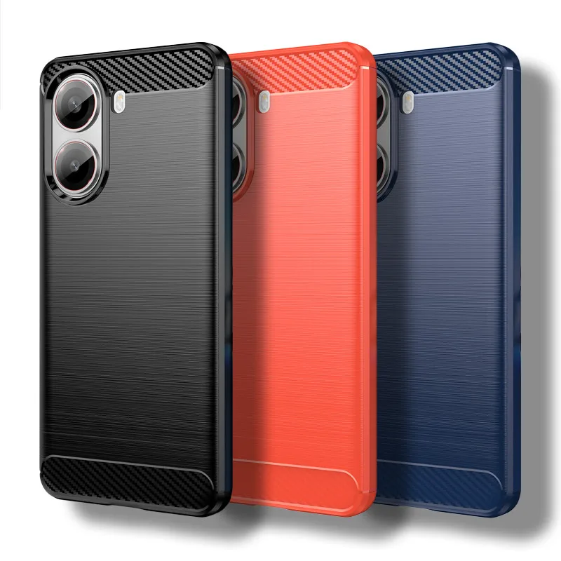 For Poco X7 Pro Case For Poco X5 X6 X7 Pro 5G Cover Carbon Fiber Shockproof Silicone Bumper For Poco X6 Neo X6 X7 Pro