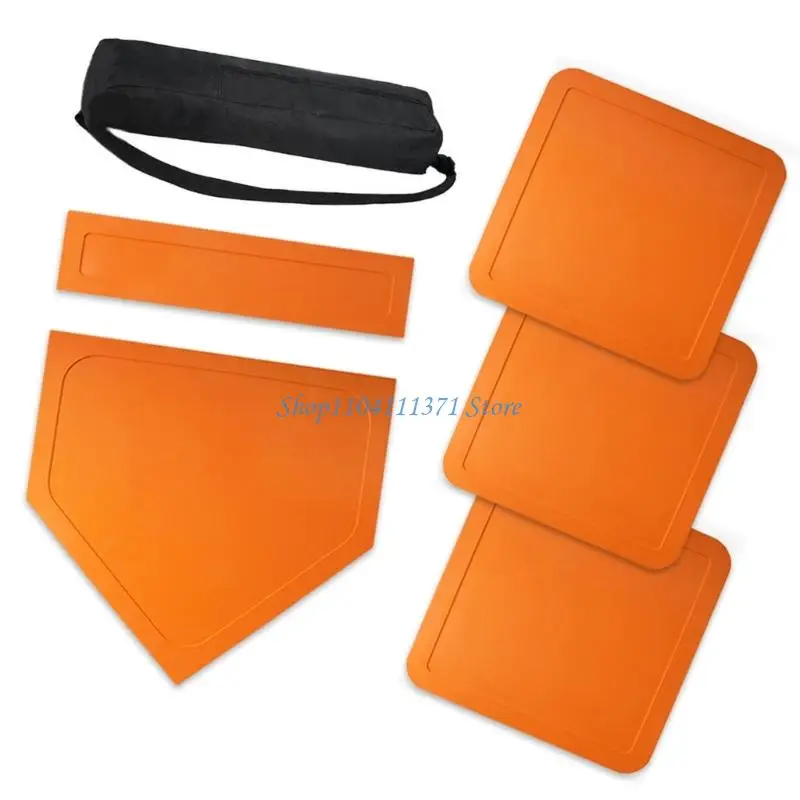 p9fc-rubber-baseball-and-softball-base-set-includes-home-plate-portable-practice-training-equipment-for-backyard-game