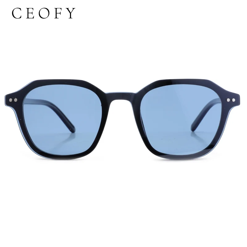 Ceofy-Lunettes de soleil polarisées pour hommes et femmes, monture de lunettes à clipser, design de marque, vintage, contre la myopie, UV400