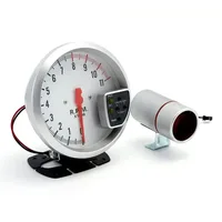 Tacómetro de 5 pulgadas, medidor de coche de carreras de 11000 RPM con pantalla LED para motor de 1-8 cilindros, vehículos de 12V, tacómetro de alto rendimiento