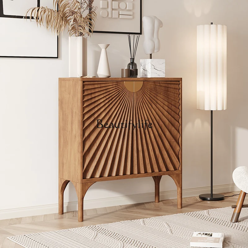 

Nordic entrance cabinet in the ancient style retro art modern simple storage decorative cabinet