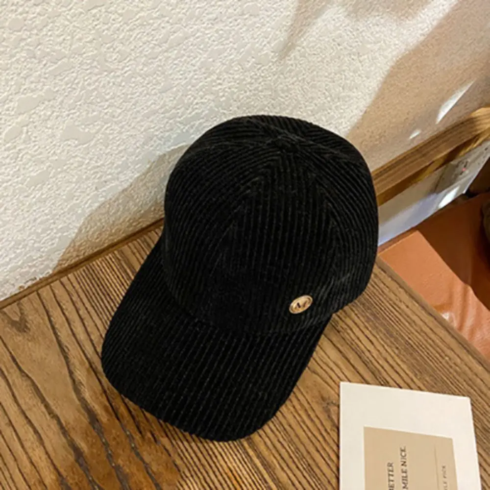 Casual Versatile Duckbill Caps Sun Protection Sun Shading Letter M Caps Velvet Baseball Caps Spring/Summer