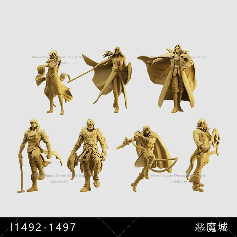 1/64 1/43 1/35 Scale Miniature Scene Dolls Un-panited White Figure Mini Model Medieval European Vampire Legends‌ Vampire Hunters