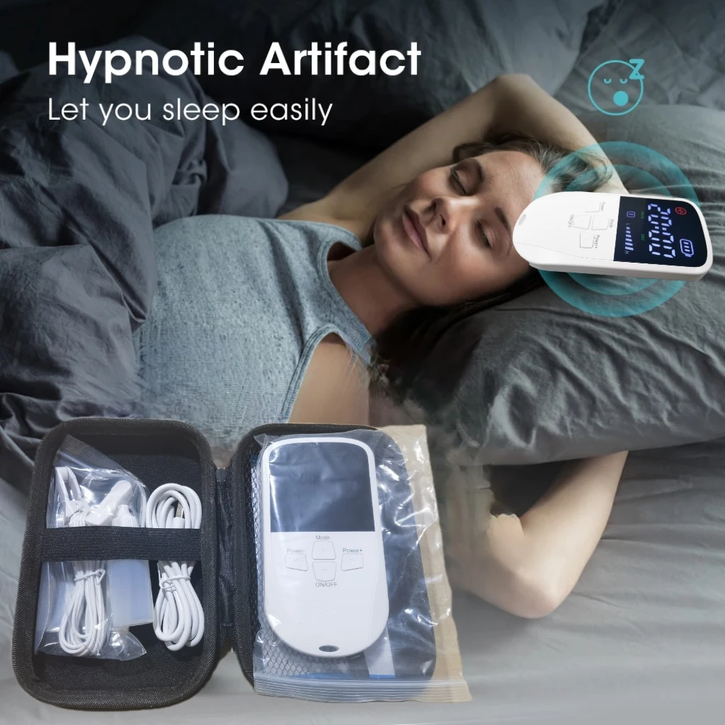 

HLKGO Sleeping Aids Device Insomnia Anxiety Depression CES Relieve Transcranial Microcurrent Stimulator Migraine Pain Relief
