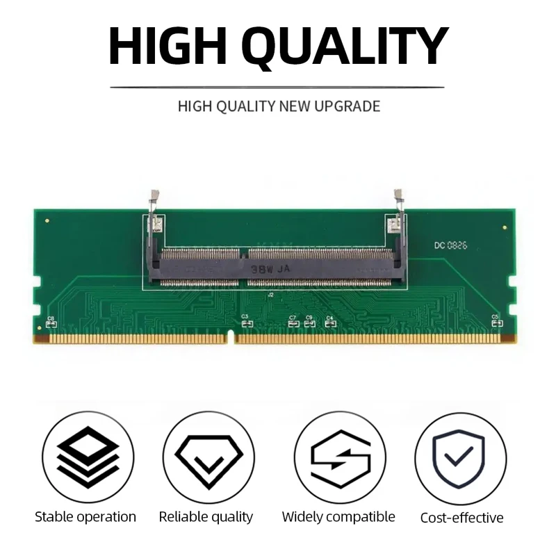 GUDGA-DDR3 Laptop para Desktop Memory Adapter Card, Conector RAM, 200Pin SO-DIMM para PC, 240Pin Cartão DIMM, 5 Mbps