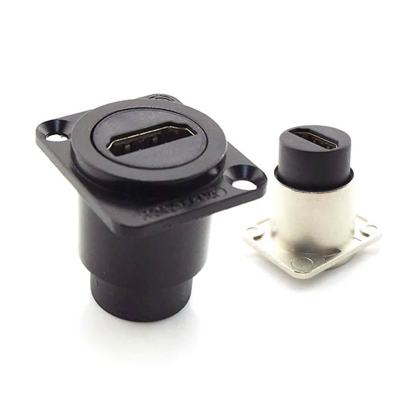 D Type Chassis Connector Female to Female Socket Panel Mounted Adapter HDMI-Compatible 2.0 Jack Audio Video chassis connector