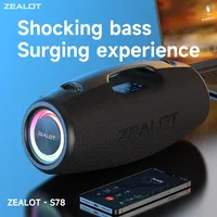 ZEALOT S78 100W Wireless Speakers, DSP Technology ,4HORNS,Dream Light, Outdoor Portable Subwoofer Speaker 24000MAH