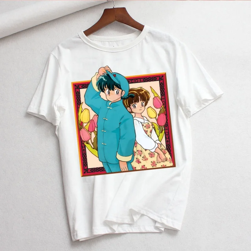 

Ranma 12 Ranma 1⁄2, ретро уличная футболка с короткими рукавами и принтом больших размеров, мужская модная повседневная футболка для пар в стиле гот