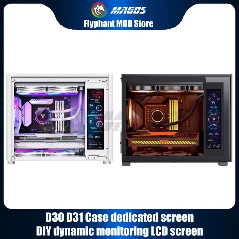 Dedicated IPS Screen for Josbo D30 D31 DIY Dynamic Monitor LCD Display, White 1920X480 Resolution