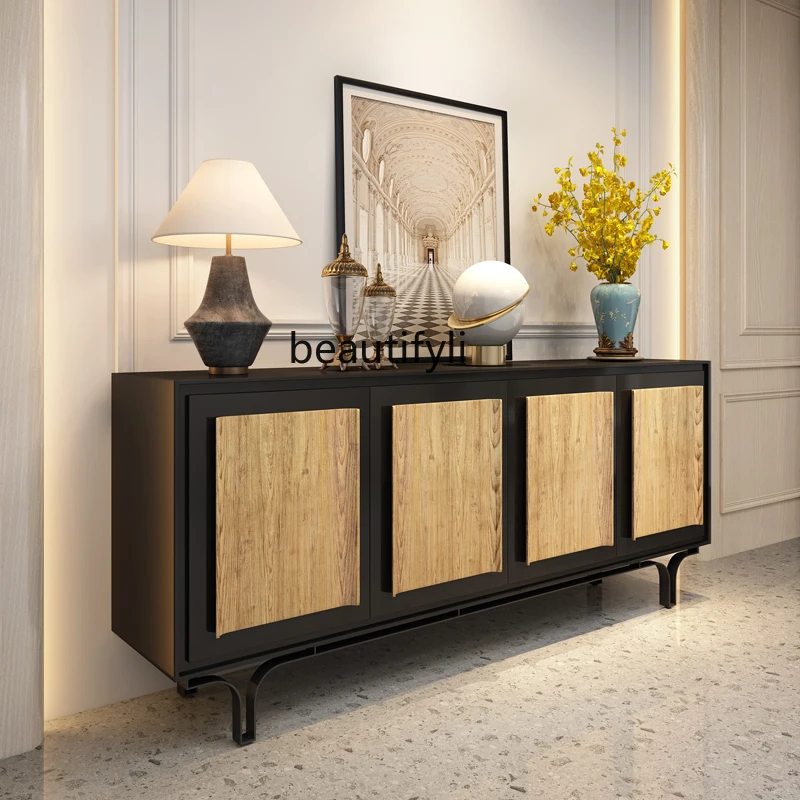 

Vintage Style Entryway Cabinet Italian High-End Villa Living Room French Retro Storage Decorative Cabinet