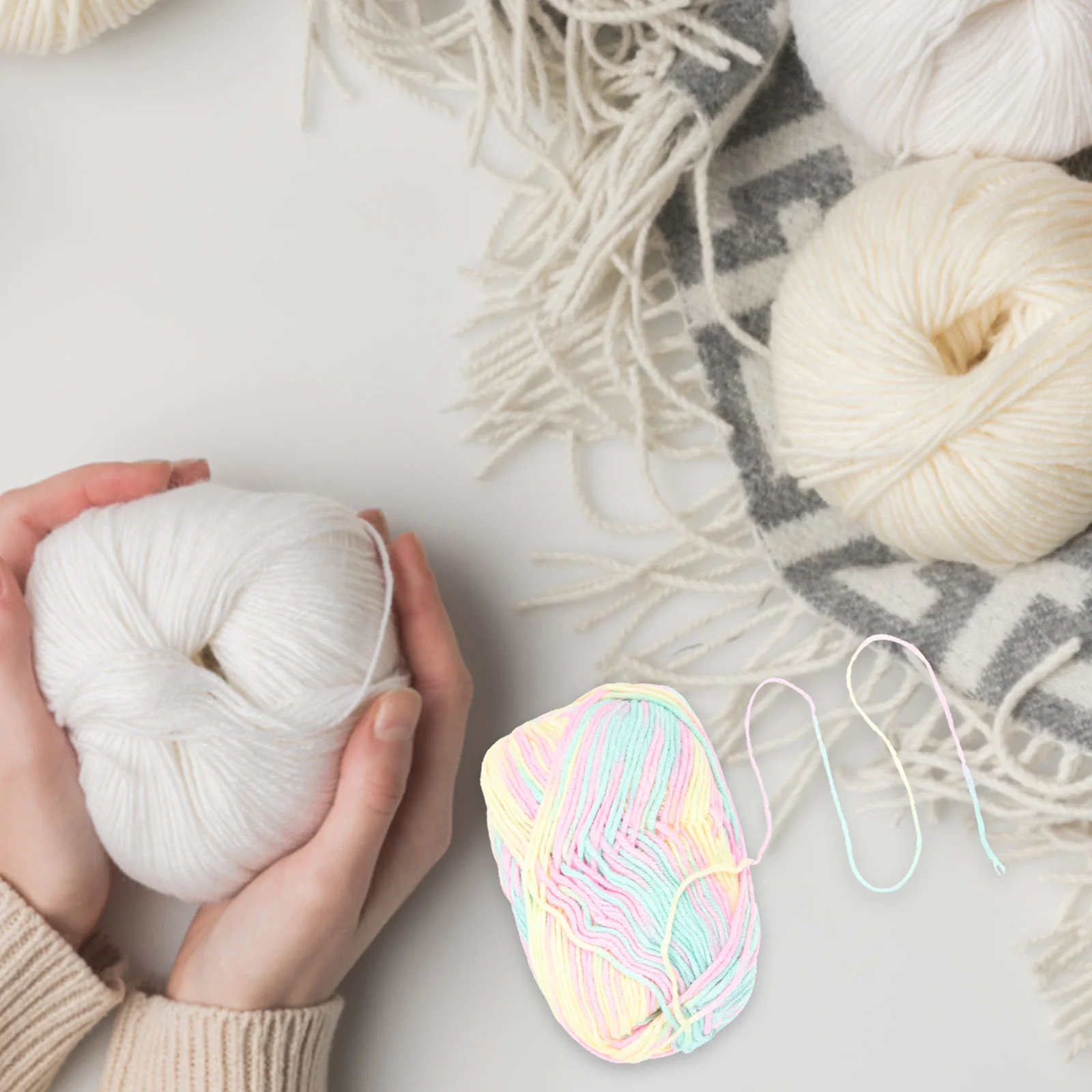 

3pcs Knitting Soft Flexible Multi-Function Crochet Yarn For Home Decoration Beading Jewelry Making Durable Household Craft Yarn