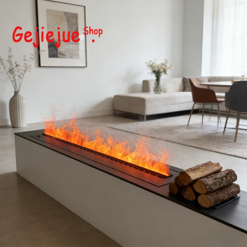 

Easy Install Smart 3D Water Vapor Fireplace LED Flame Decor Water Vapour Fireplace 3D Steam Flame fireplace with imitation fire