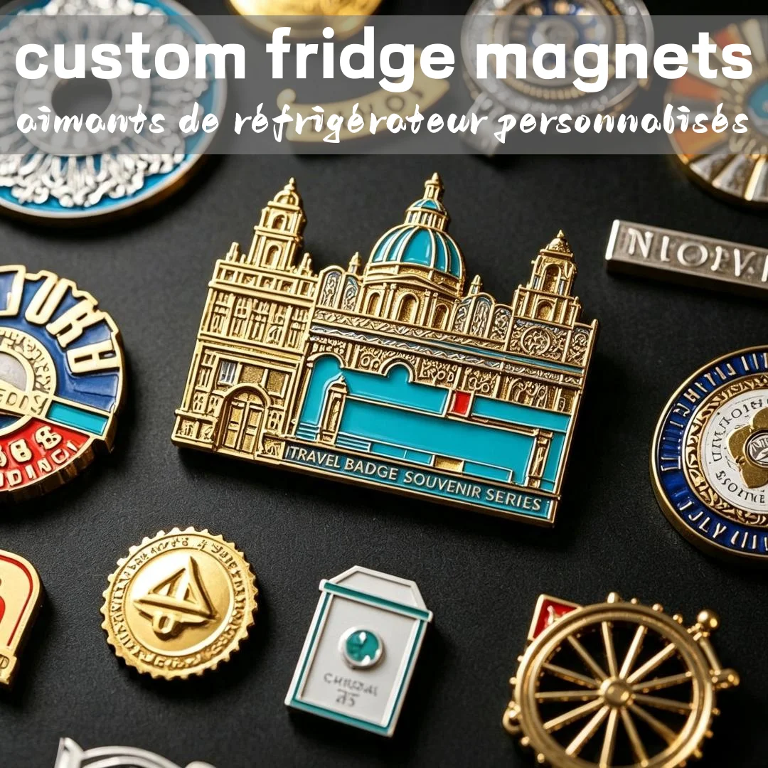 Customized 3D Country City Souvenir DIY Metal Alloy Refrigerator Sticker With Strong Magnetic Personalized Fridge Magnets
