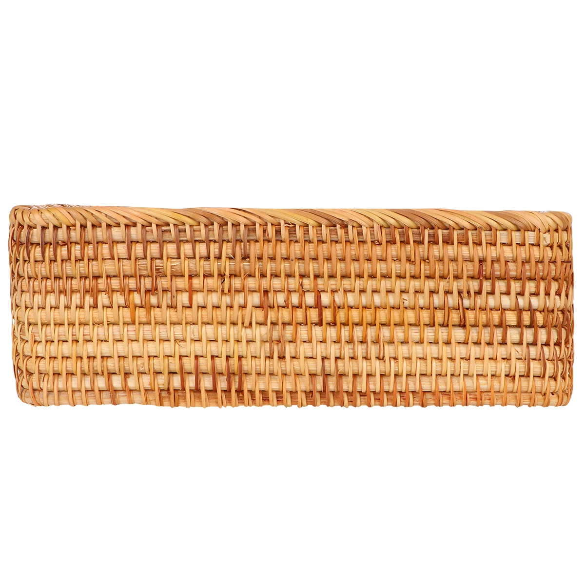 

1pc Natural Rattan Storage Basket Lightweight Large Capacity Sundry Organizer Desktop Container Kitchen Snacks Basket Woven Mini