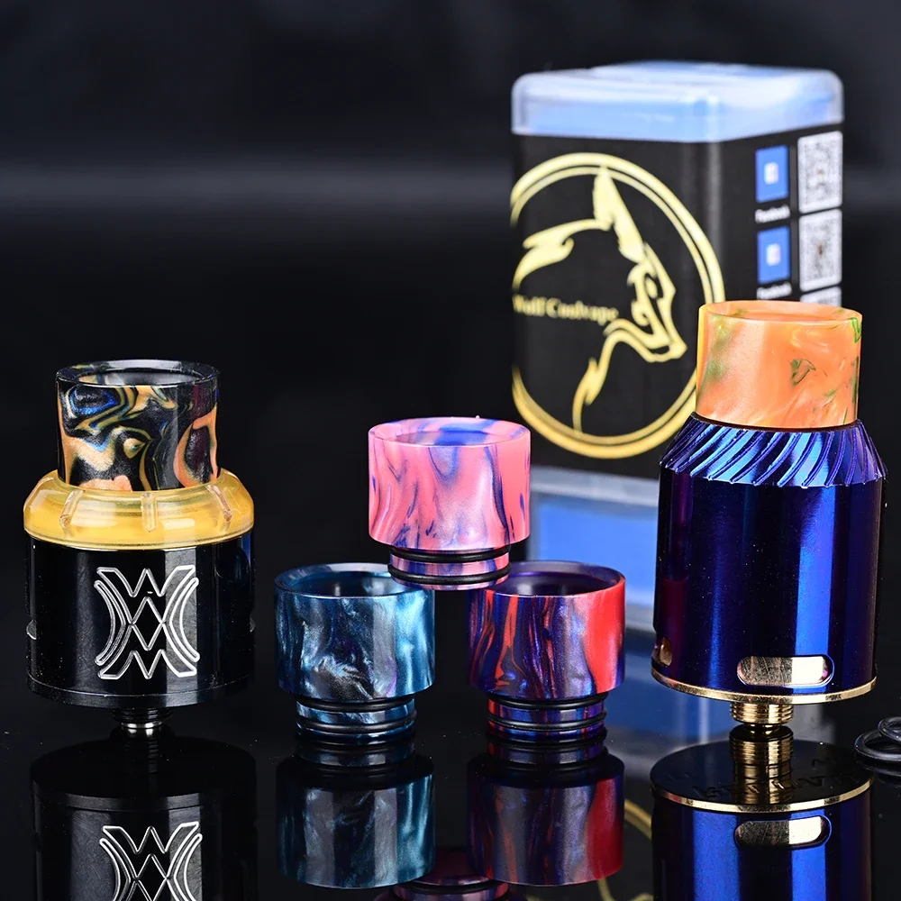 Wolfcoolvape 5 pièces 810 embouts d'égouttement en résine embout pour réservoirs Vapes RDA RTA remplacement 810 jeu de pointes d'égouttement pour Mods Vape