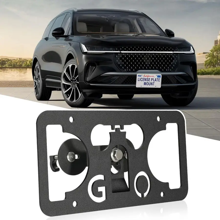 

Drill Front Bumper License Plate Mount Compatible with Lincoln Aviator Corsair Nautilus 2nd gen Navigator 4th gen Front Grille L