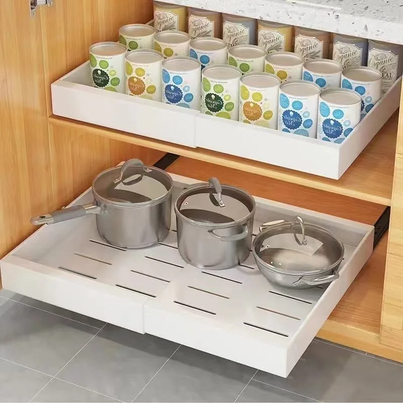 Kitchen Retractable Storage Racks for Kitchen Pull Out Cabinet Organizer Cabinet Seasoning Box Storage Rack Cabinet  Rack