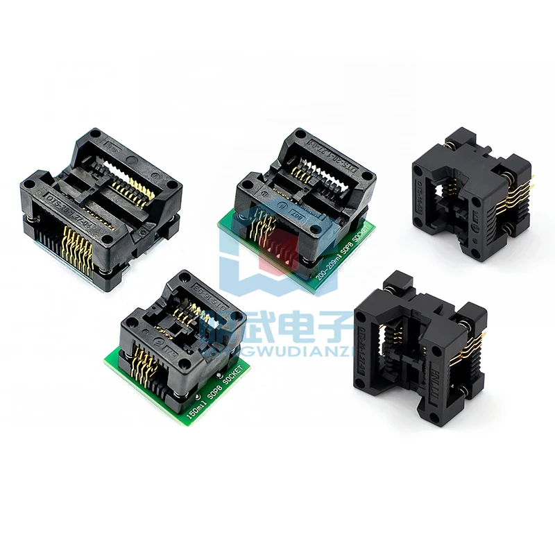 Conversion de siège de test IC plaqué or, siège brûlant, SOP8, SOP16 à DIP8, SA602, 150 mil, 200mil