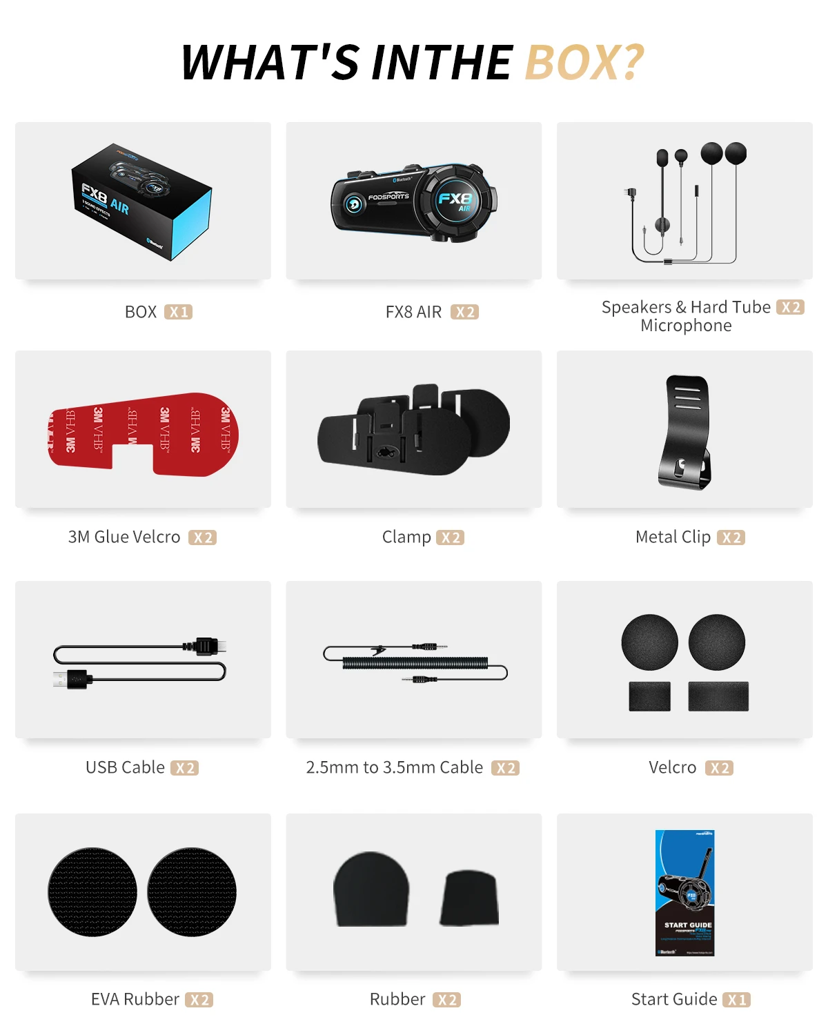 2pcs Fodsports FX8 AIR Motorcycle Helmet Intercom Bluetooth Helmet Headset 4 Rider BT Interphone,FM Radio,Share Music