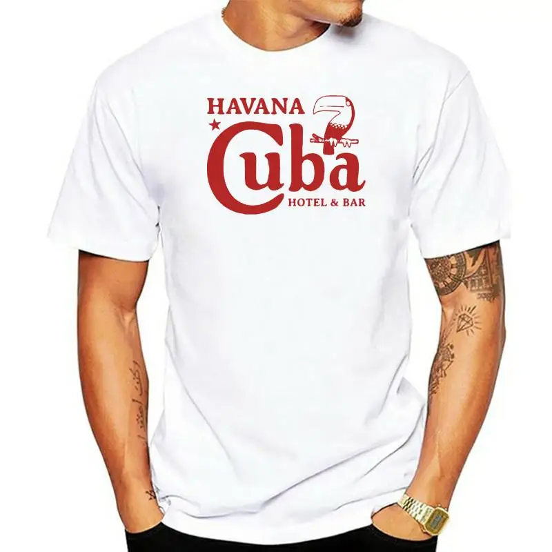 Cuba T Shirt Vintage Havana Bar Hotel Tee Flag Che Guevara Puerto Rico Scarface Hot Summer Clothing Cotton Men T-Shirt