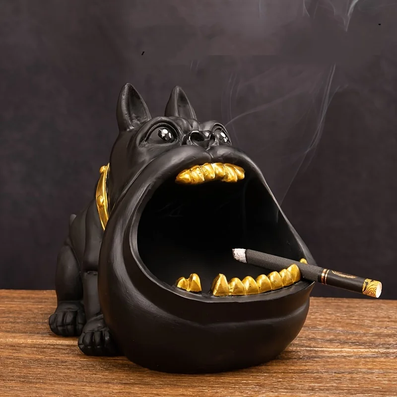 

1pc Bully Dog Ashtray Decoration, Key Storage Box, Resin Sculpture Crafts, For Mother's Day Party Spring Graduation School Seaso