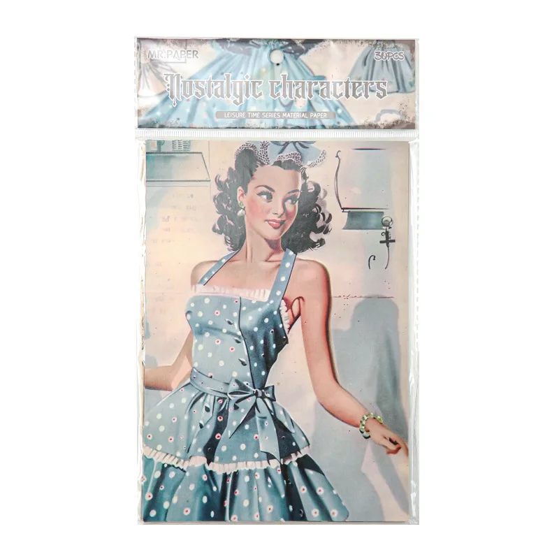 Mr. Paper, 4 Styles, Retro Material Paper, Mixed Style Material Paper,DIY Handmade Decoration Primer Paper