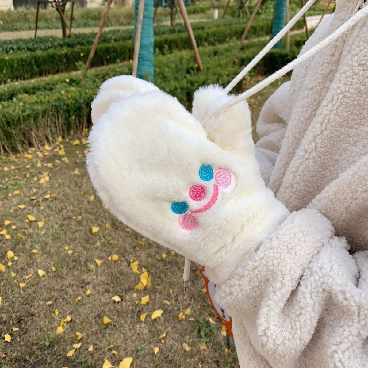 Women's Cold-Proof Warm Gloves Cartoon Print Simple Design Student Daily Commute Winter Outdoor Comfortable