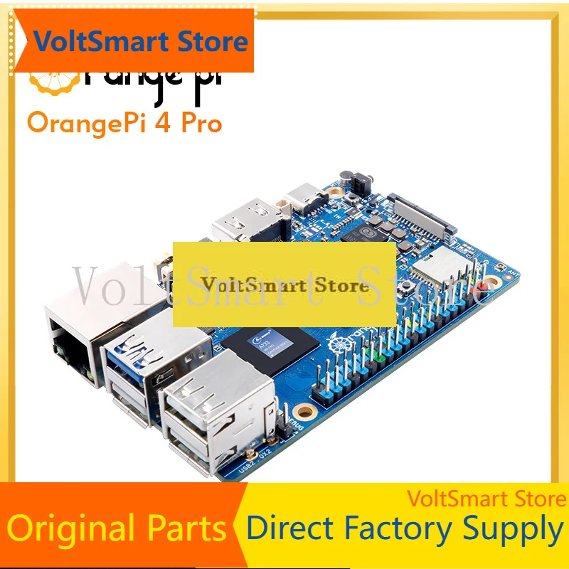 VoltSOrange Pi 4 Pro 12GB Single Board Computer+5V3A Type-C Power Supply 2pcs Sets