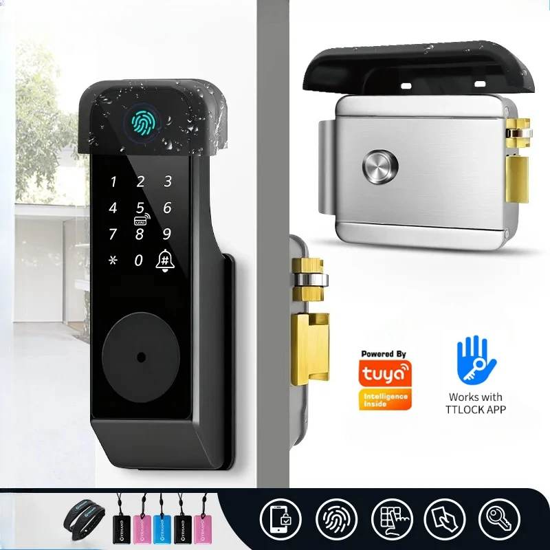 Password Lock Waterproof Tuya Wifi Remote Control Bluetooth TTLock App Mechanical Electronic Smart Door Lock For home