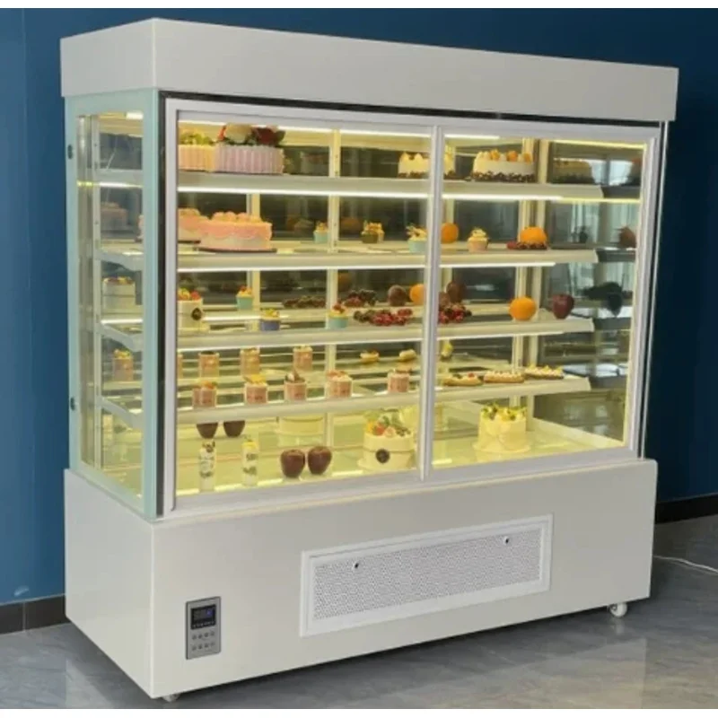 

Витрина-холодильник для кондитерских изделий и готовых блюд, вертикальная, с охлаждением, для демонстрации фруктов и других продуктов
