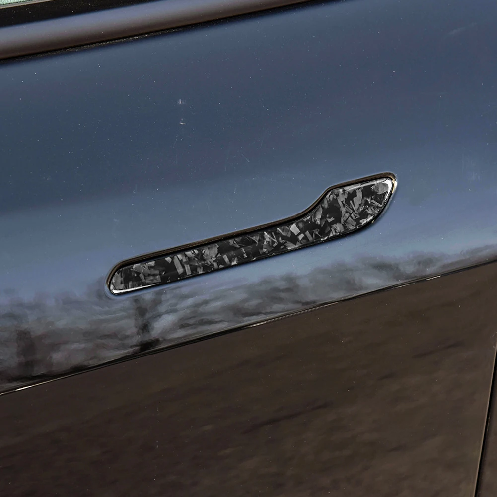 Premium Forged Carbon Fiber Exterior Trim for Tesla Model 3 Model Y, Easy Installation, Adds a Touch of Elegance to Your Car