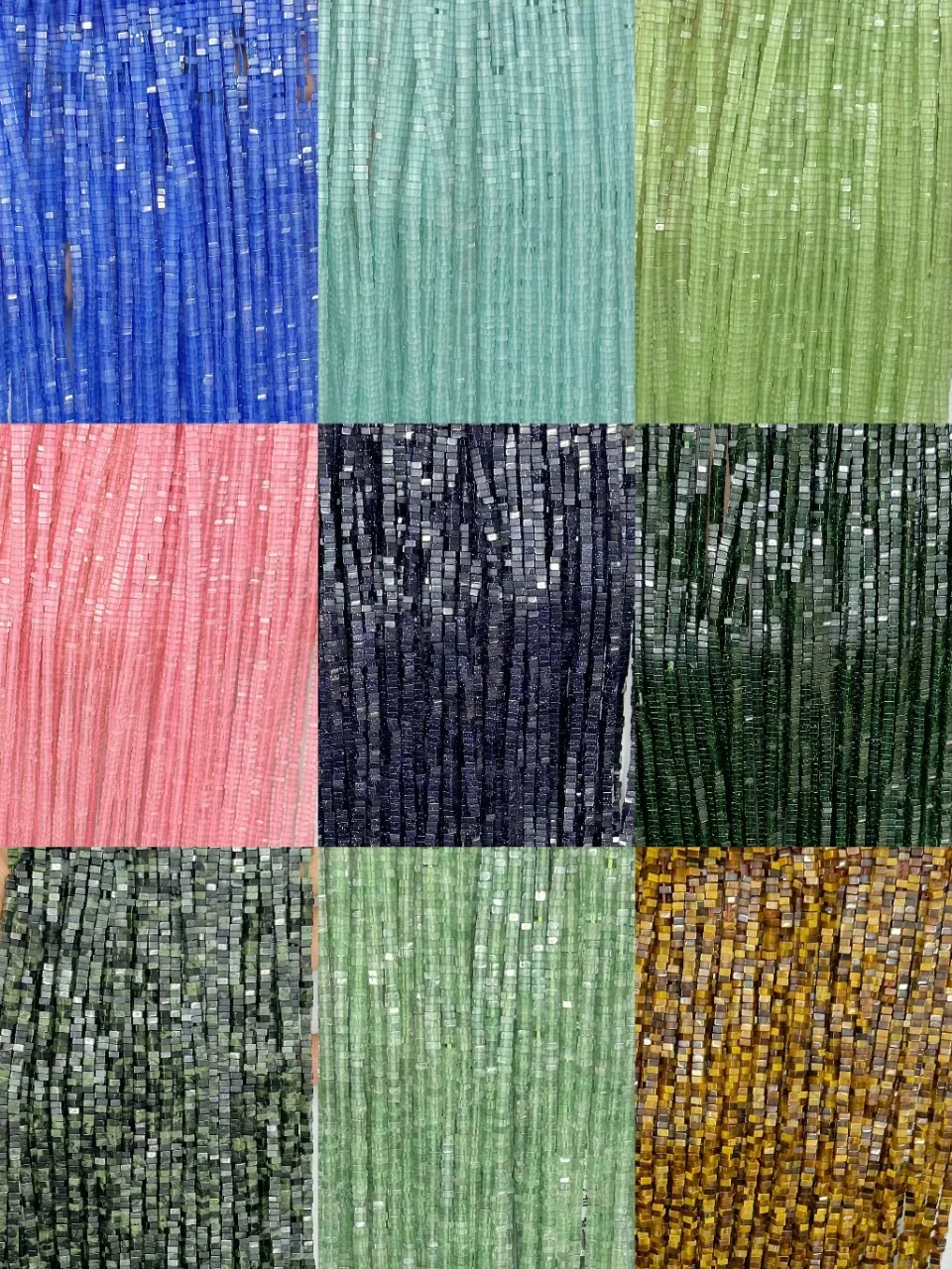 

Natural Stone Square Spacer Beads 1.5x2.5mm Loose Beads 38cm DIY Bracelet Necklace Women Jewelry Making Mini Beads Accessories