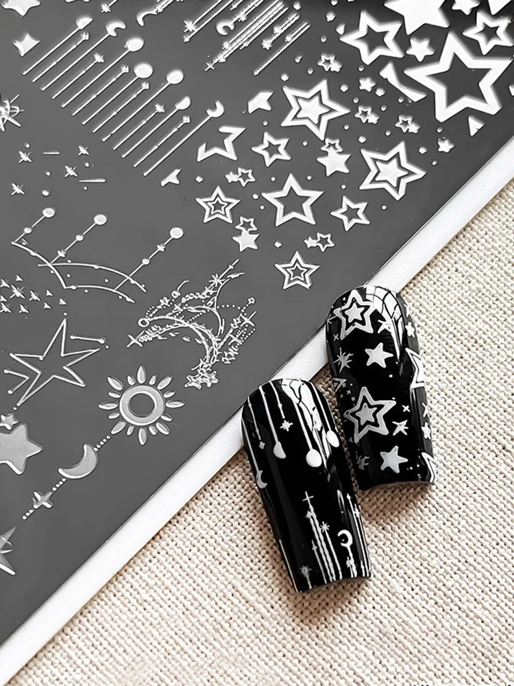 Pochoirs étoiles de lune 14.5x9.5 Cm, plaques d'estampage multi-formes pour Nail Art, tampon Image imprimée, outils de manucure à faire soi-même